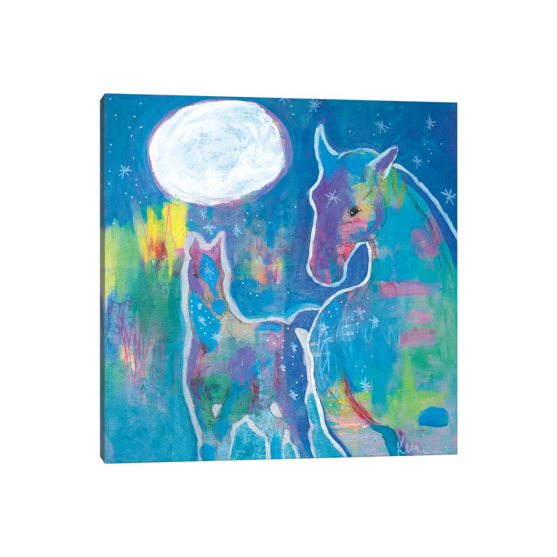Full Moon Run by Kerri McCabe - Wrapped Canvas Painting, 66.04 cm H x 66.04 cm W