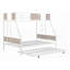 Lit simple superposé en métal avec lit gigogne - aucun sommier nécessaire, échelle à 2 côtés Barrière de sécurité pleine longueur, grand rangement sous le lit, assemblage facile-1508547038