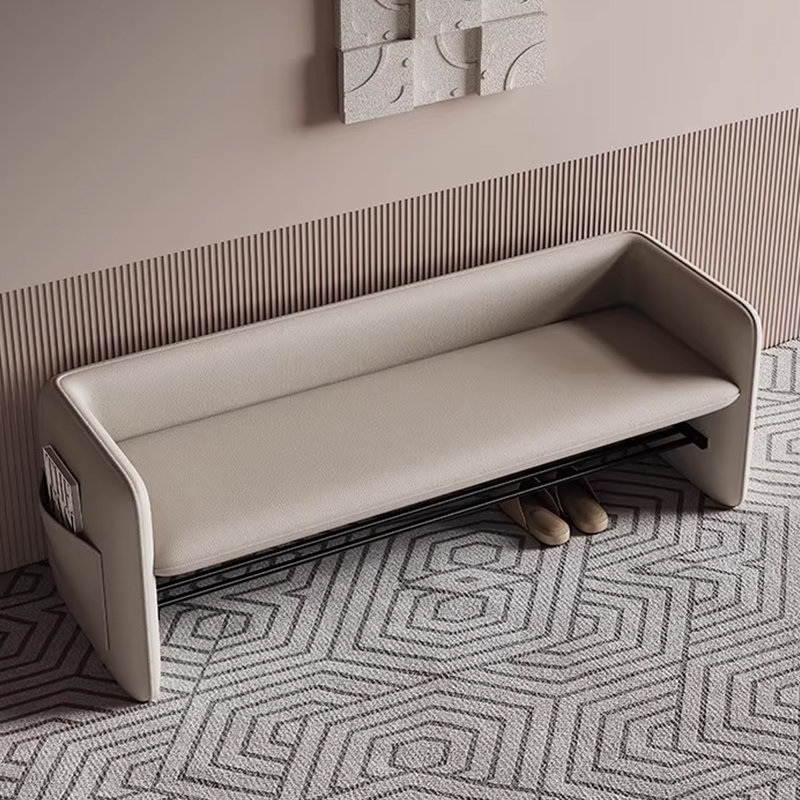 Banc rembourré, Beige