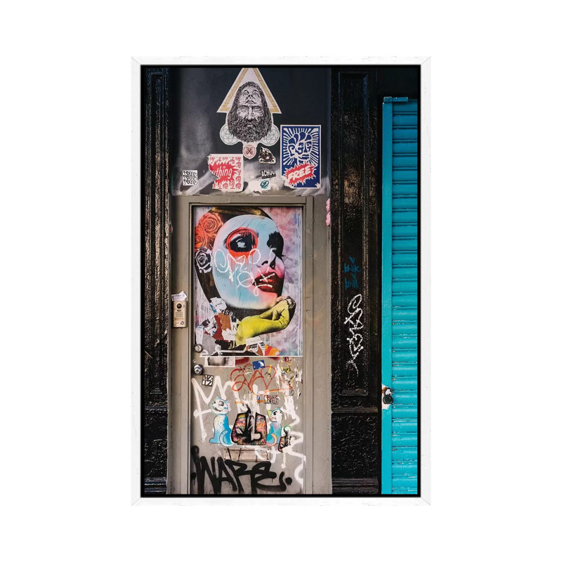 East Village Street III by Bethany Young - Print on Canvas, 101.6cm H x 66.04cm W x 3.81cm D, White Framed