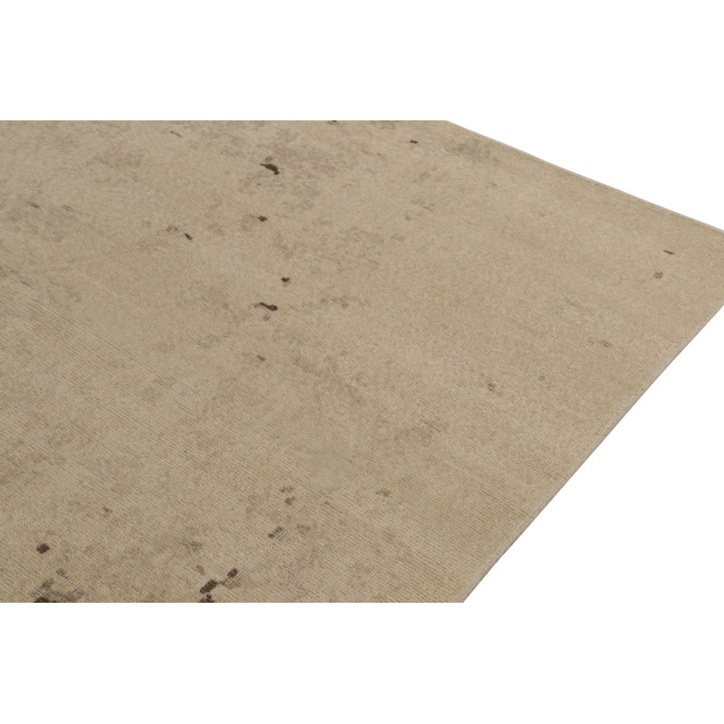 Distressed Homage Hand Knotted Wool Abstract Area Rug, Rectangle 5' x 7'