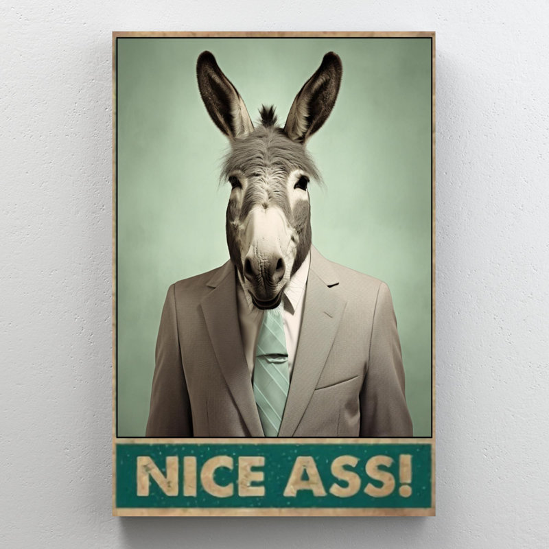 «Innessa Donkey Nice Ass», impression sur toile, H 20 po x l 16 po x P 1,25 po