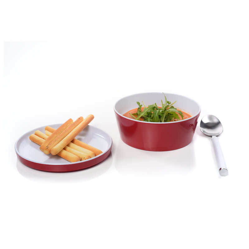 Shirlee 12 oz. Bol de salle à manger, Rouge