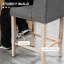 Chaises de comptoir grises, rembourrage en mousse, durabilité des pieds en bois, de 2 sièges,