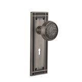 Craftsman Interior Mortise Door Knob with Mission Long Plate