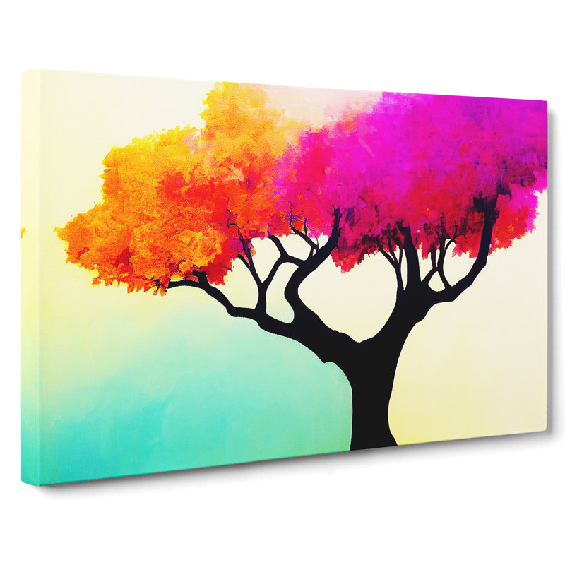 Enthralling Colourful Tree - Wrapped Canvas, 50cm H x 76cm W x 3cm D