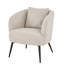 Fauteuil moderne en velours avec coussin-129172363