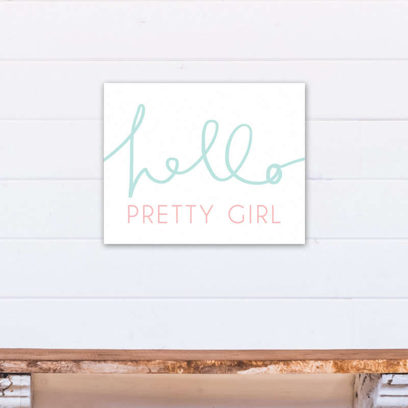 «Beebe Hello Pretty Girl», art sur toile, H 16 po x l 20 po x P 1,25 po