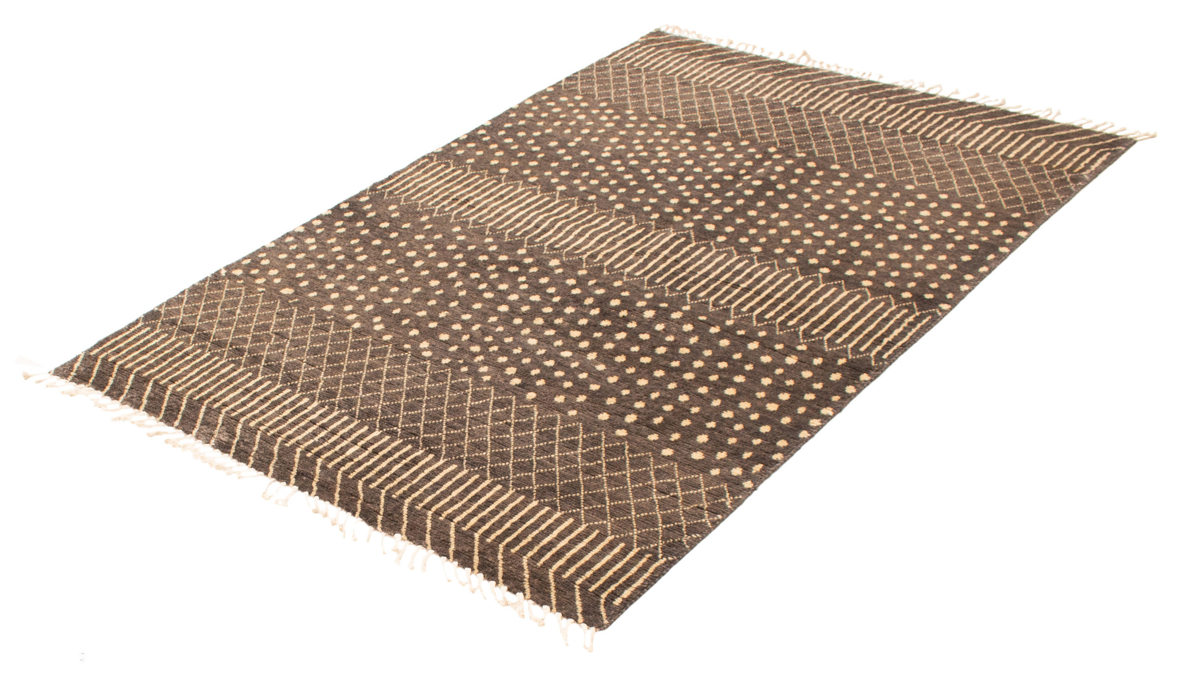 Isabelline Hashim One-of-a-Kind Rectangle 5'11" X 9'2" New Age Wool ...