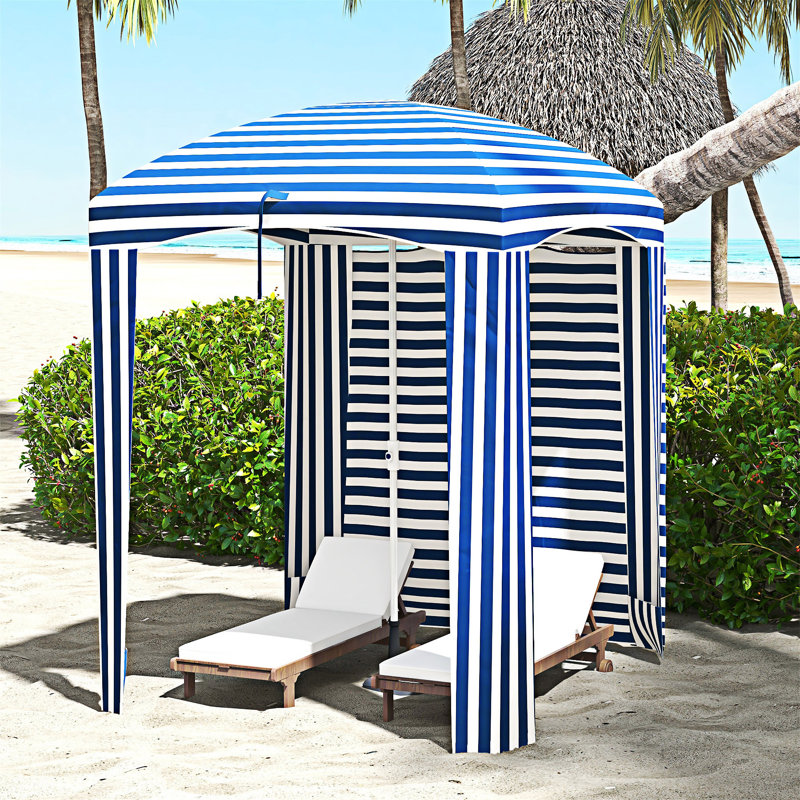 Cabana d'extérieur à volants avec murs Outsunny