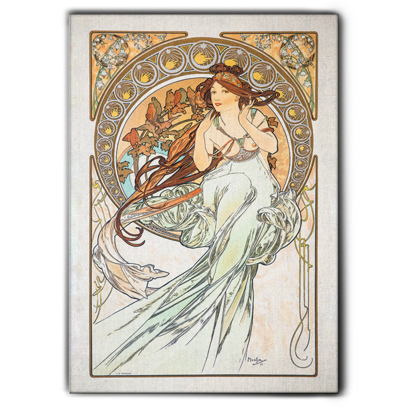 Le Arti by Alphonse Mucha - Rectangle Painting on Canvas