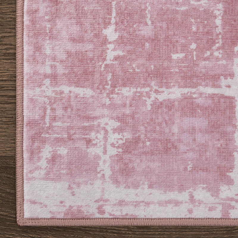Dream Mink Theo Printed Rugs, 5'3" x 7'5", Pink