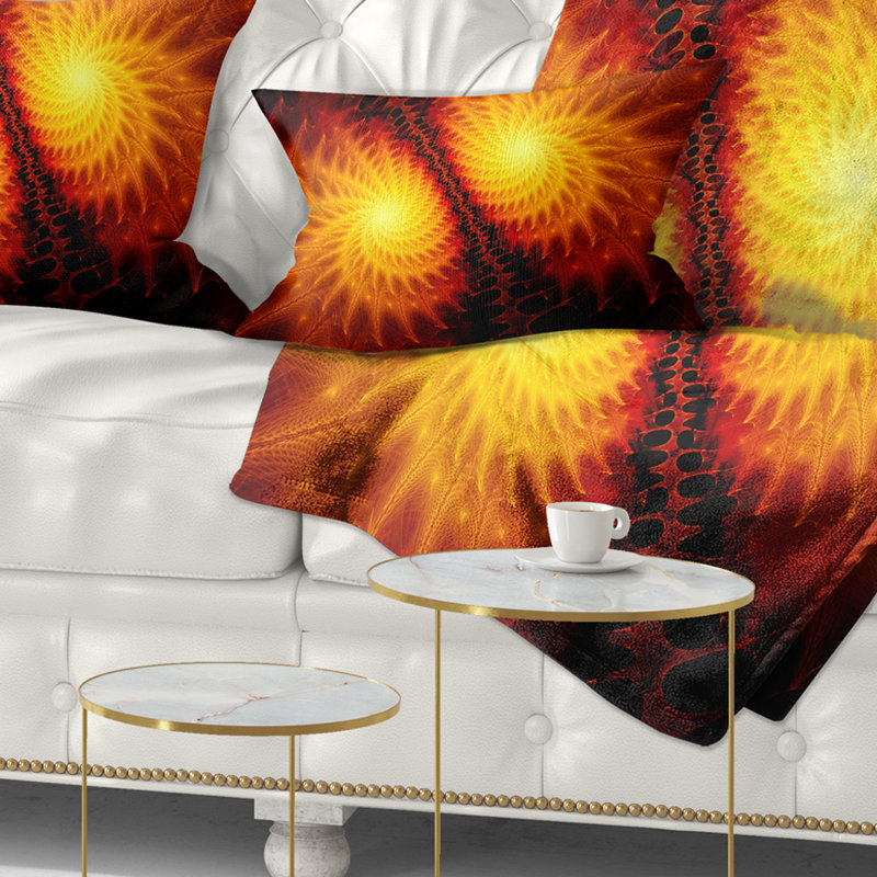 Fiery Wings of Dragon - Coussin imprimé abstrait