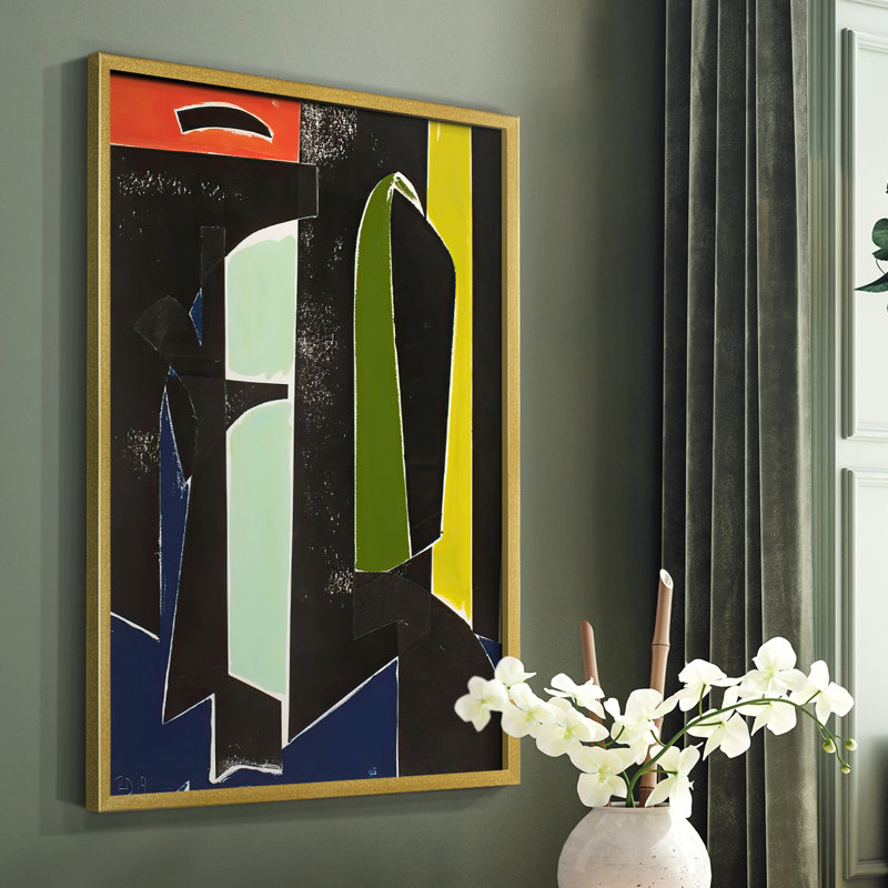 Reproduction encadrée "Arches Espagnoles" - Bois massif, Or, H 14 po x l 11 po