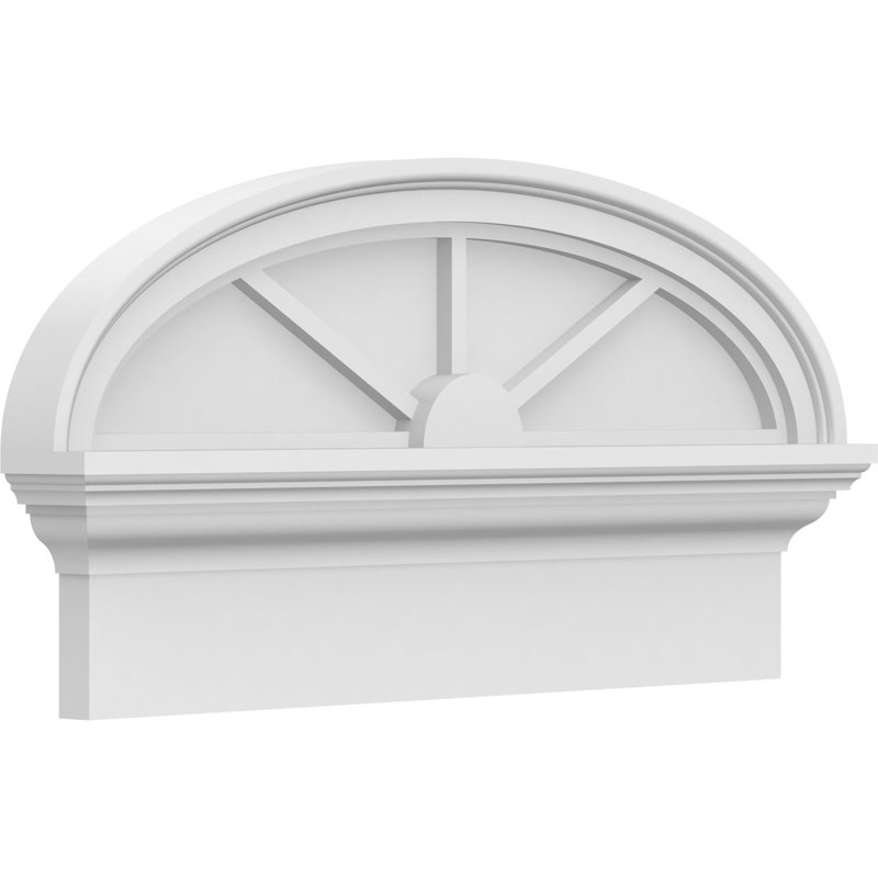 Fronton elliptique à 3 rayons de qualité architecturale en PVC, null