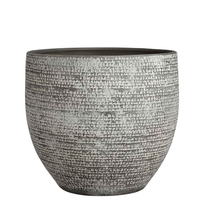 Cecilya Handmade Pot Planter, Dark Grey, 32cm H x 35cm W x 35cm D