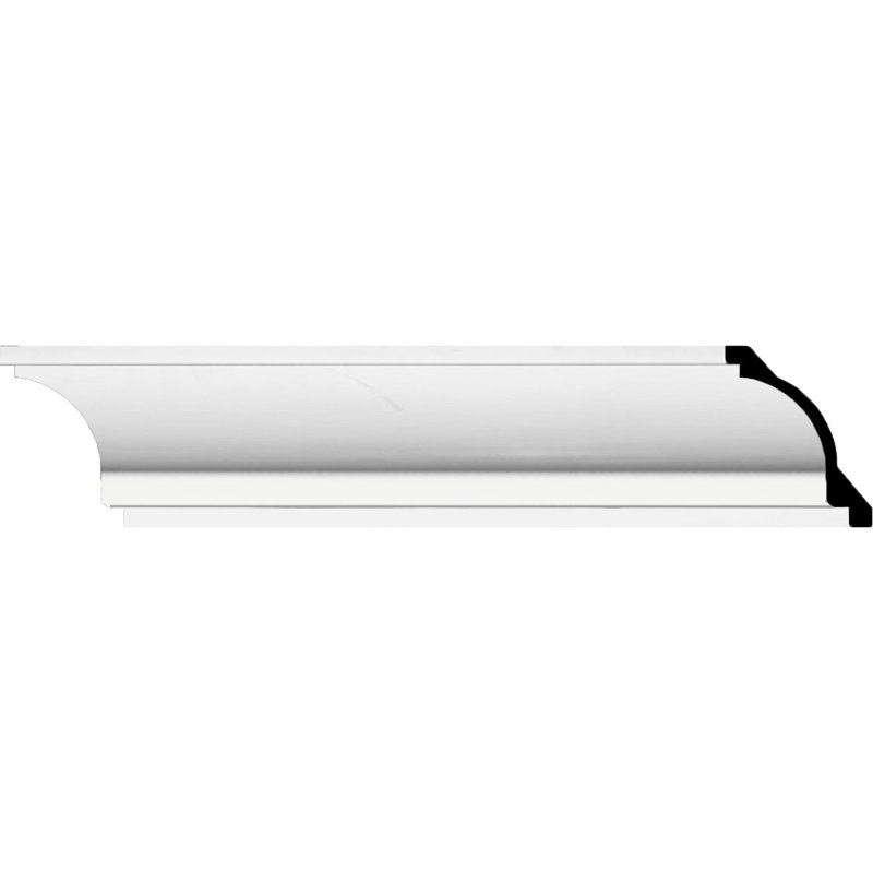 Classic White Polyurethane Crown Moulding 94.5" Length