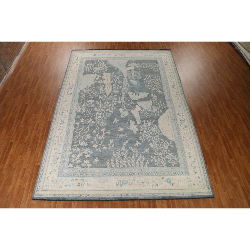 Tapis oriental noué à la main 10 x 14
