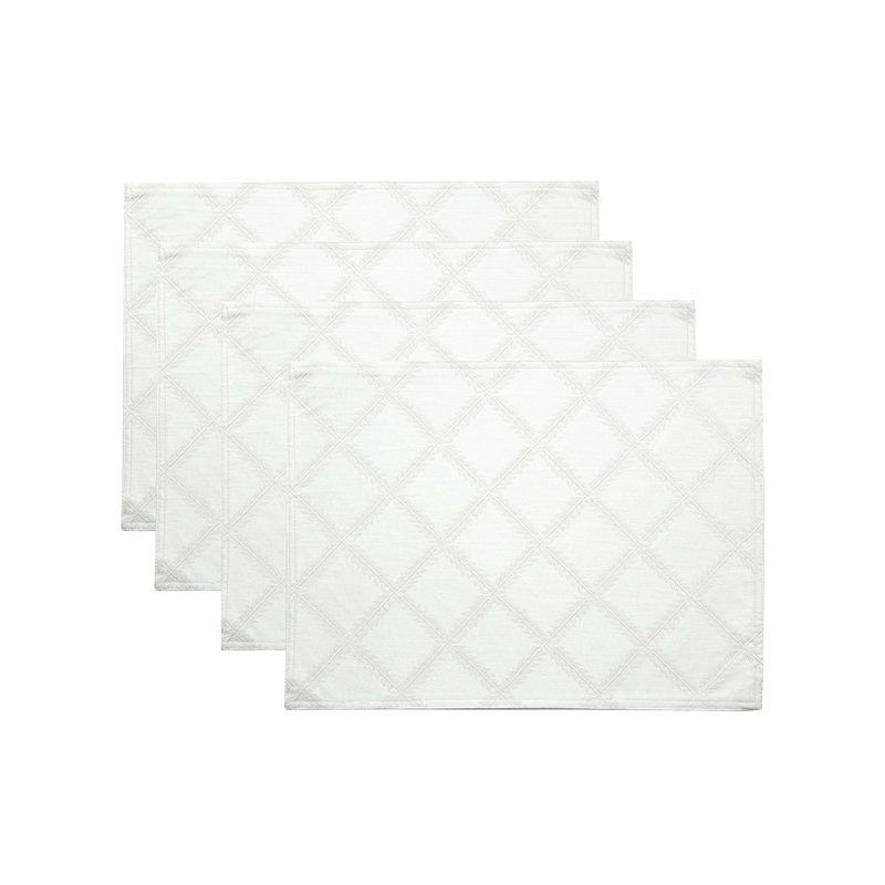 Lenox Laurel Leaf 13"x18" Reversible Placemats, White