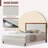 Wooden platform bed with upholstered base-2029263065-2029263064