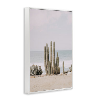 Cactus sur la plage, estampe numérique par Sissi et Seb