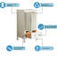 Meuble-lavabo de salle de bain autoportant 18 po en bois massif entièrement assemblé avec bruit blanc