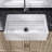 Kitchen Sinks 36 Inch Fireclay Farm Sink Single Bowl with Luxury Bottom Grid & Strainer Drain-93832137