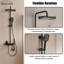 Pomme de douche double avec valve brute