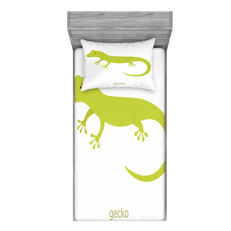 Reptile Microfiber Sheet Set, Twin XL Sheet Set + Fitted Sheet + 1 Pillowcase