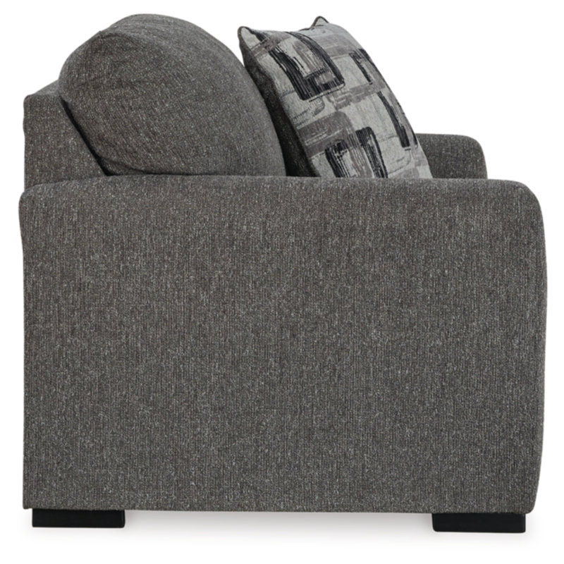 Gray Oversized Contemporary Wood Chair and a Half