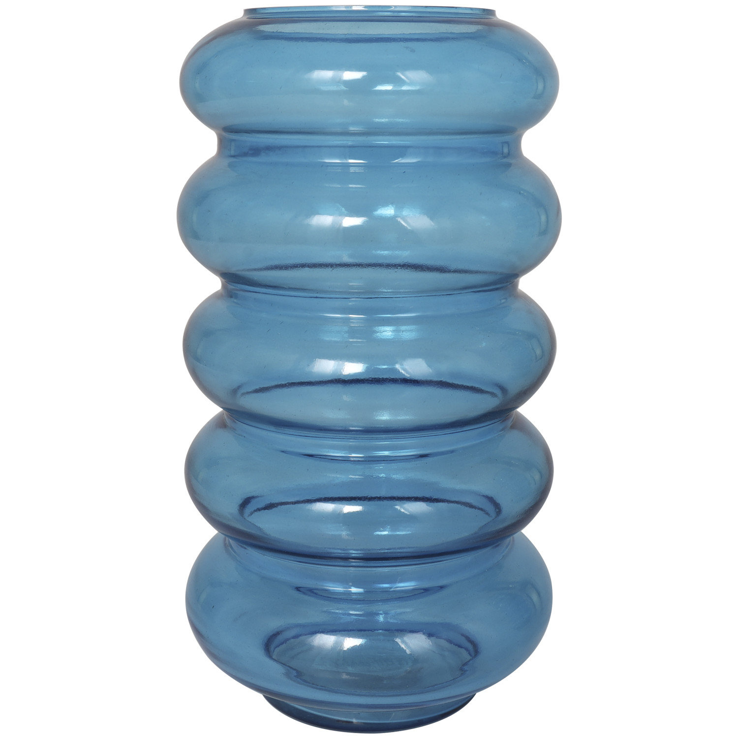 Glass Table Vase, Blue