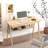 100% Solid Wood Desk With Drawers - Mid Century Modern Desks With Drawers & Storage Shelf, Small Writing Desk For Small Spaces, Home Office Desks For Bedroom & Home, Walnut Color-74668385-70114609
