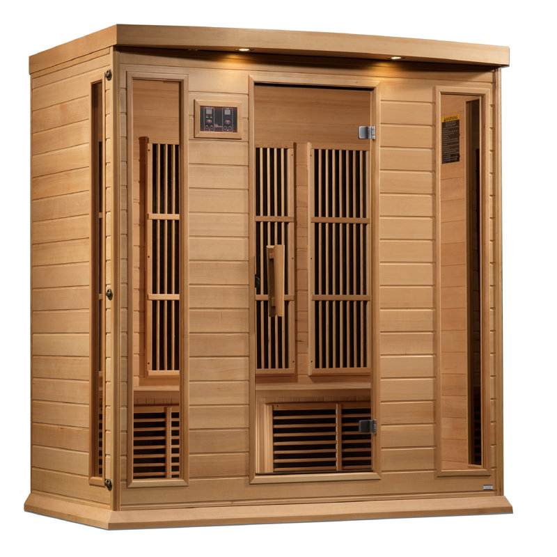 Dynamic Infrared Dynamic Saunas 4 - Person Bluetooth Compatible FAR Infrared Sauna in Hemlock
