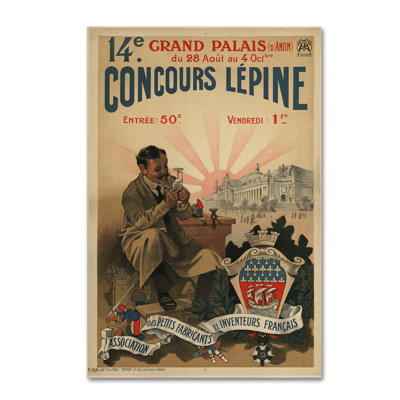 « concours lepine 1910 », publicité sur toile tendue