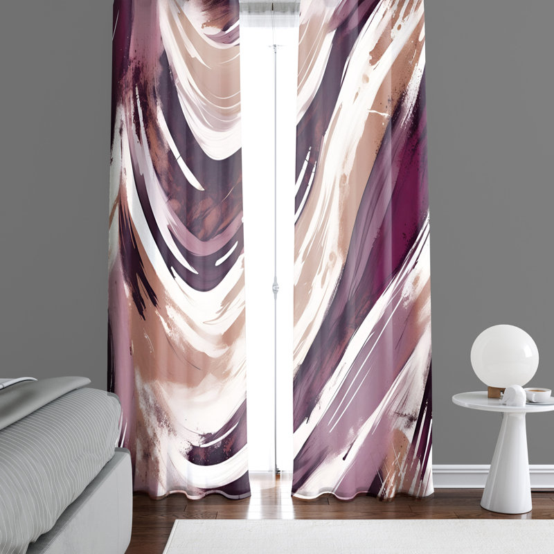 Paire de rideaux semi-transparents en polyester Gorecke, L 40 po x L 52 po