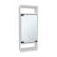 Pharmacie, 1 porte, 5 tablettes, 1 miroir, blanc