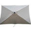 Parasol de patio rectangulaire - 10 pi x 6,5 pi À énergie solaire. Auvent. Manivelle et bouton-poussoir inclinable. 26 lumières. Mât noir. Gris moyen Matériau de l'auvent à DEL près de la piscine. À énergie solaire. Espace piscine-121047132