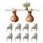 Modern 8/10/12 People Dining Room Set, Pre-Assembly Rectangular Dining Table, Sintered Stone Tabletop & Trestle Pedestal, Upholstered PU Leather Chairs-487453376-486993019-486990855