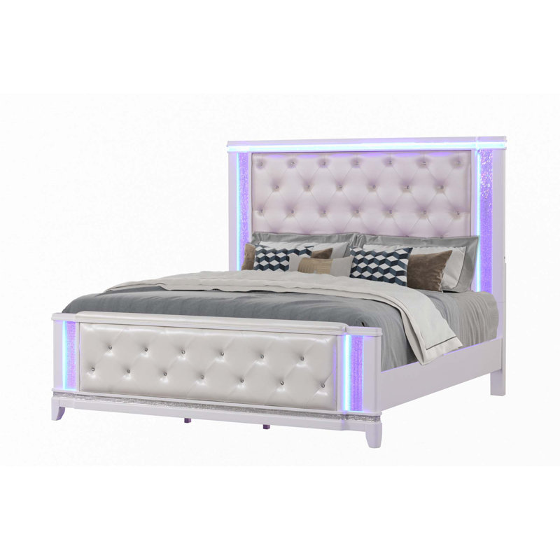 Ensemble de chambre à coucher 5 pièces avec DEL, Grand