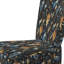 Blue Boho Chic Feathers Charms - Chaise d'appoint rembourrée en velours bohémien et éclectique