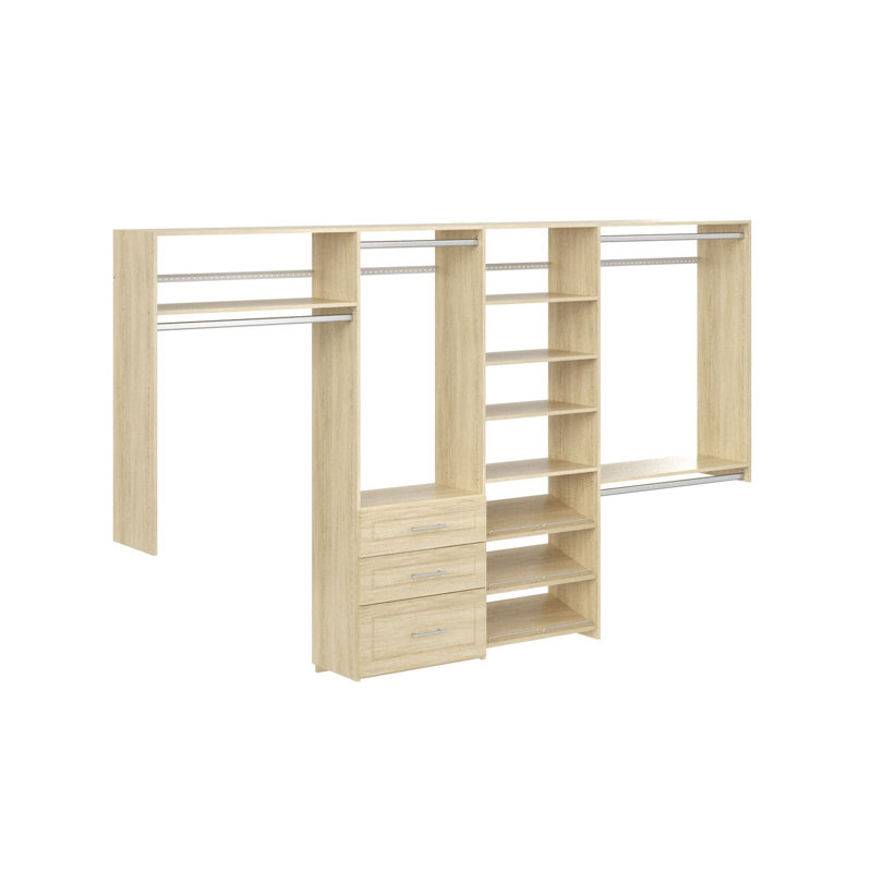 Système d'organisation l 96 po à 120 po Kari, Miel / blond