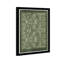 «Abstract Folk», affiche traditionnelle sur papier vert-480130798