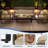 Abdel Outdoor 5 - Person Acacia Patio Conversation Set with Removable Cushion, Brown Metal and Wood-1836205154