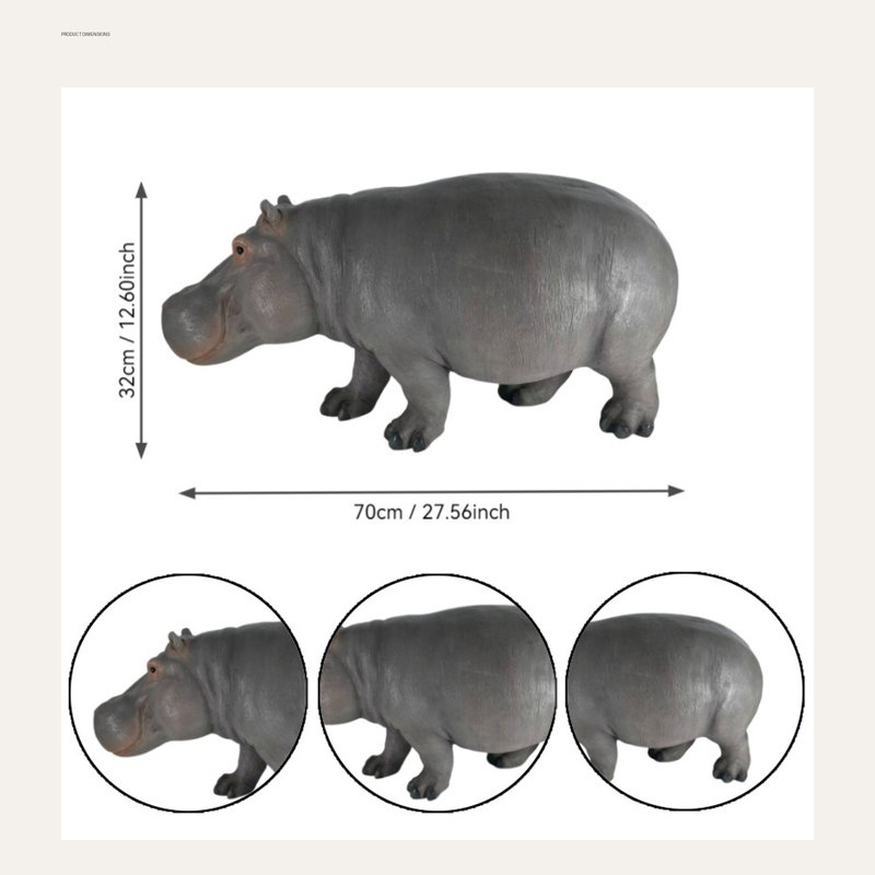 Hippopotamus Garden Statue