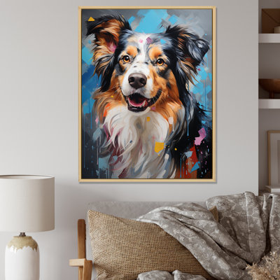 «Playful Collie Portrait I», reproduction sur toile