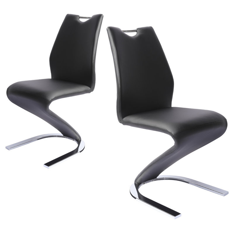 Mermaid-Inspired Dining Chair, Streamlined and Comfortable Chair for Home, Black