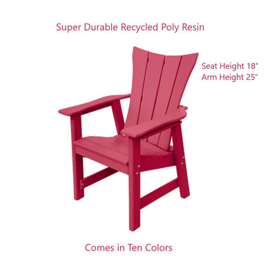 Chaise Adirondack en plastique Wyano