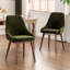 Padded Dining Chair with Wooden Legs Comfortable Upholstered Side Chair with Backrest & Sturdy Construction Modern Kitchen Chair for Dining Room, Living Room, Kitchen-1315114871
