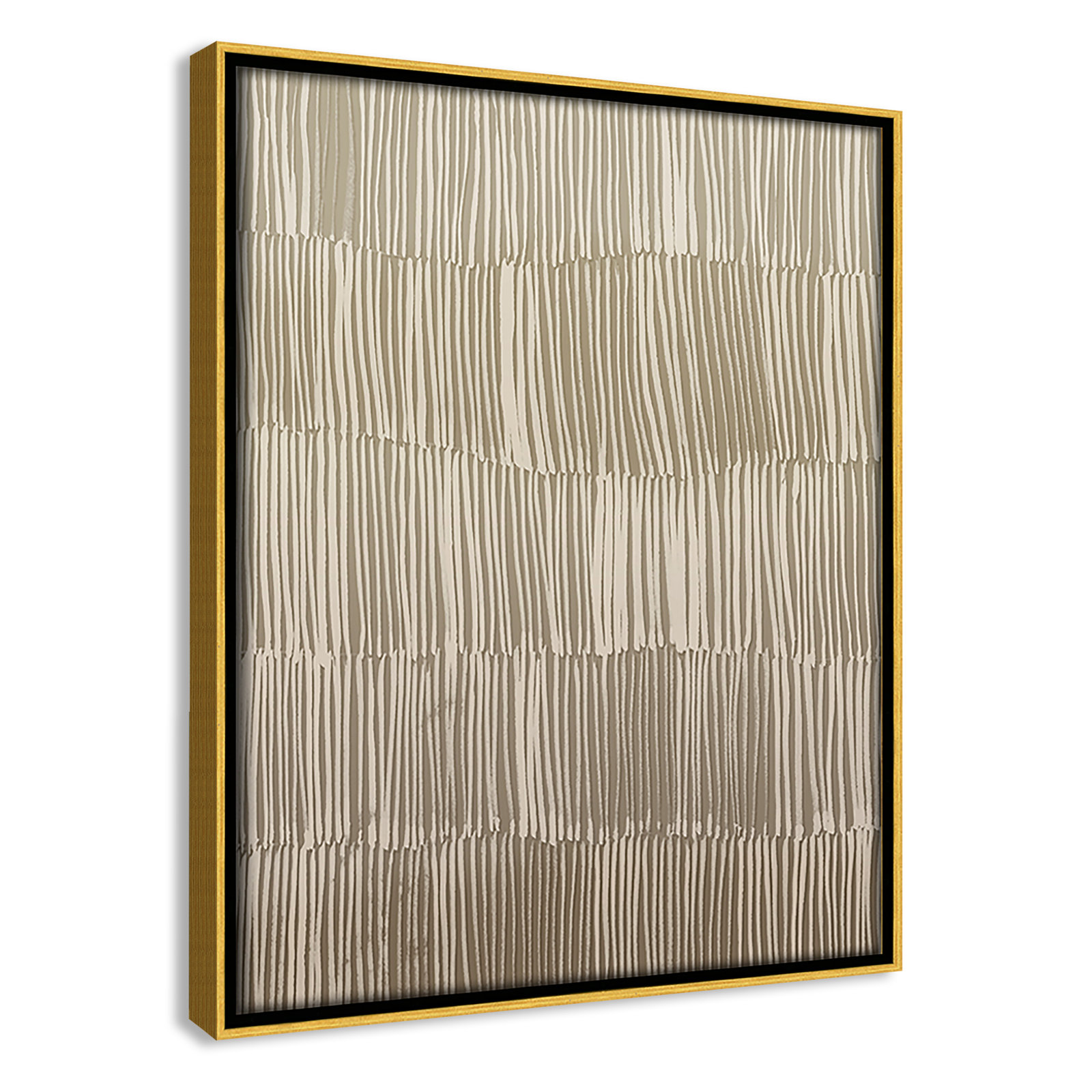 Linear Calm I Print by , 11.5" H x 9.5" W, Gold Floater