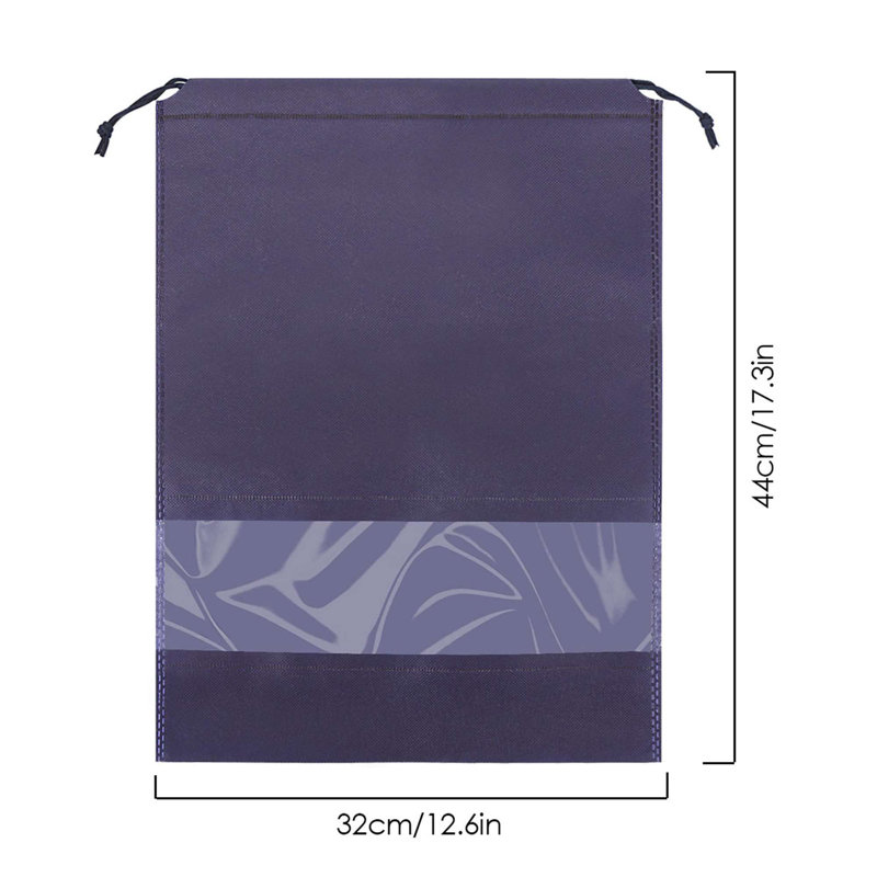Boîte de rangement pour chaussures empilable, Bleu marine
